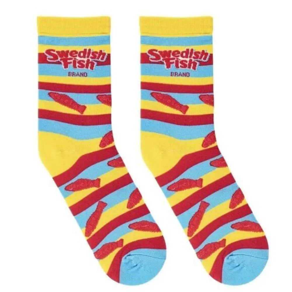 Novelty Colorful Socks Kids Juice and Striped Candy‎ Fish Mens Womens Size  6-12